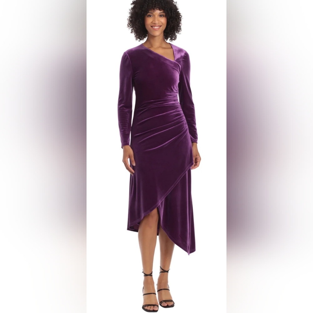 Maggy London EleganPurple Velvet Dress